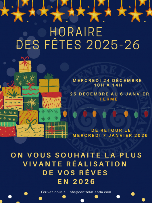 AFFICHE HEURES FÊTES (12×16)